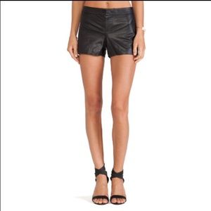 Black Leather Shorts